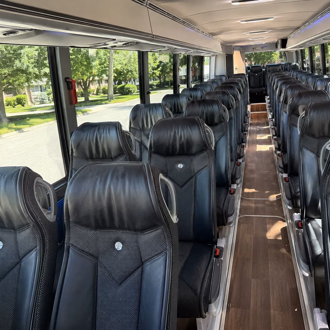 abilene 40 passenger charter bus inside