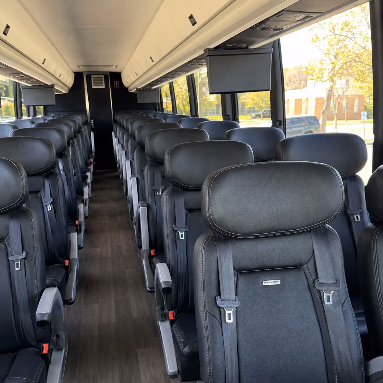 abilene 45 passenger charter bus inside