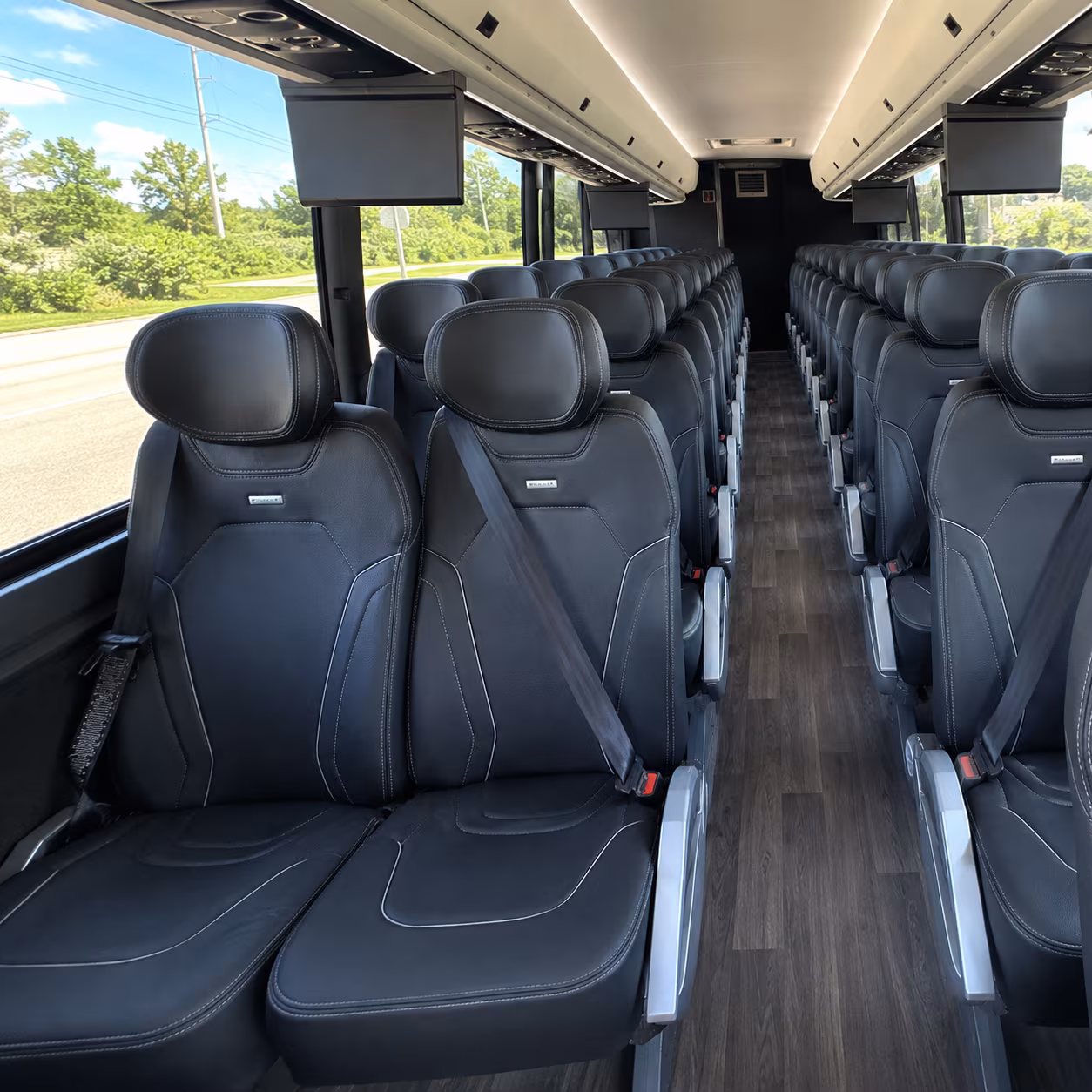 abilene 47 passenger charter bus inside
